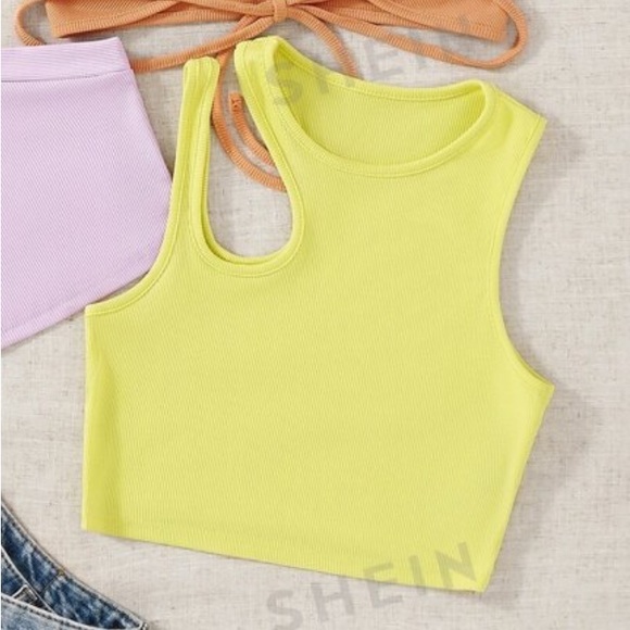 Yellow Rib Knit Tank - Picture 1 of 2